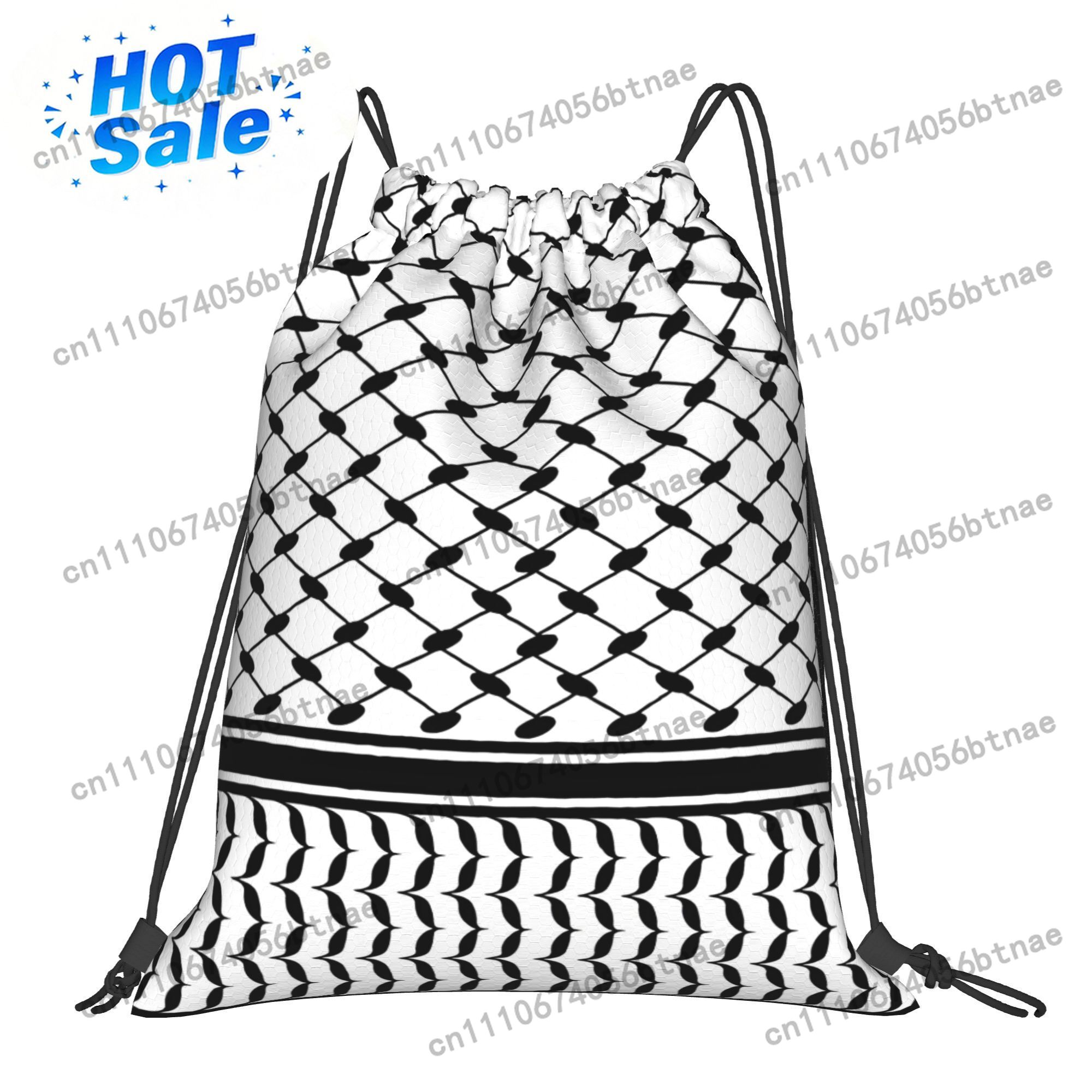 Kufiya Middle Eatern Pattern D - Drawstring Gym Bag recension och pris