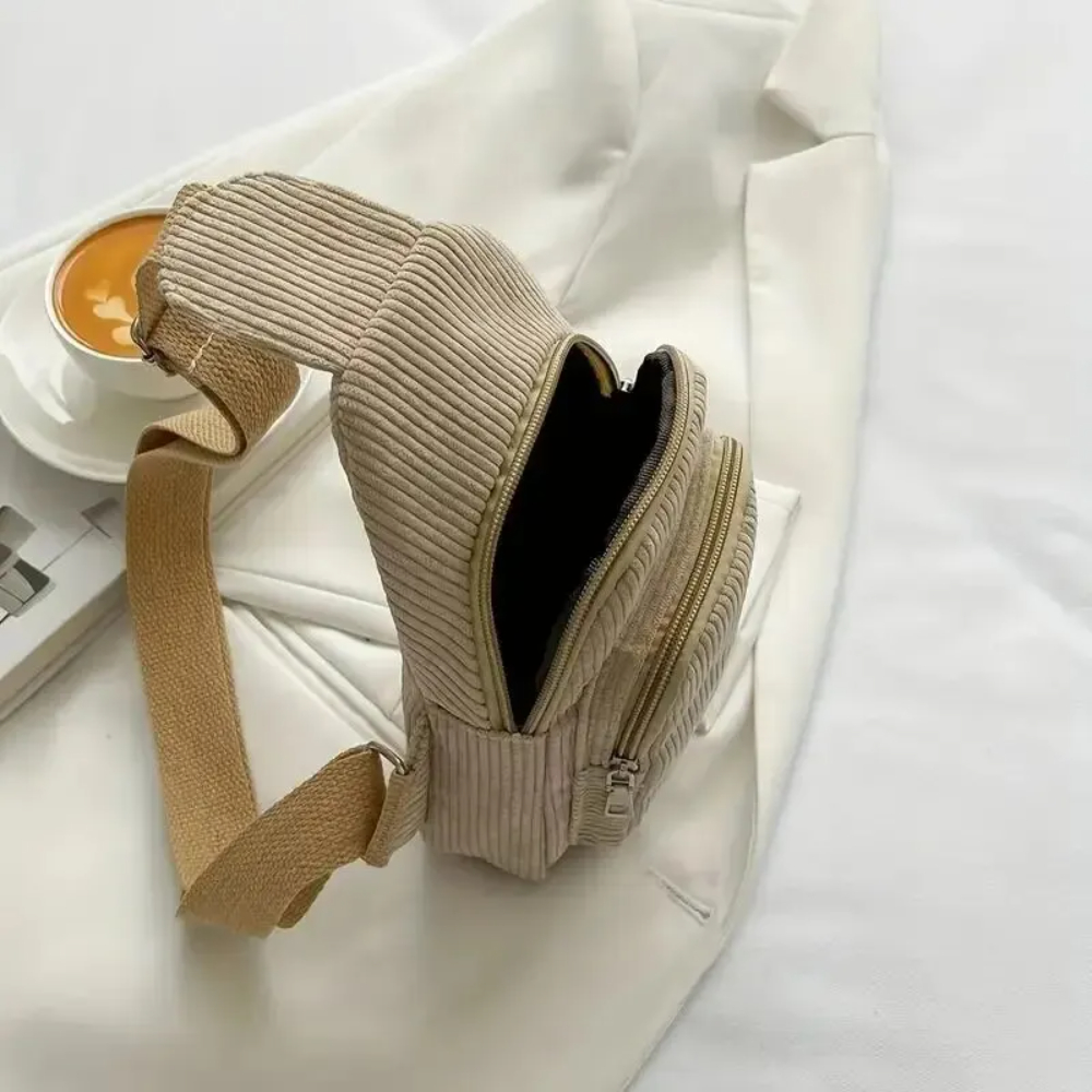 Vintage Corduroy Crossbody Bag - Mini Backpack Purse recension och pris