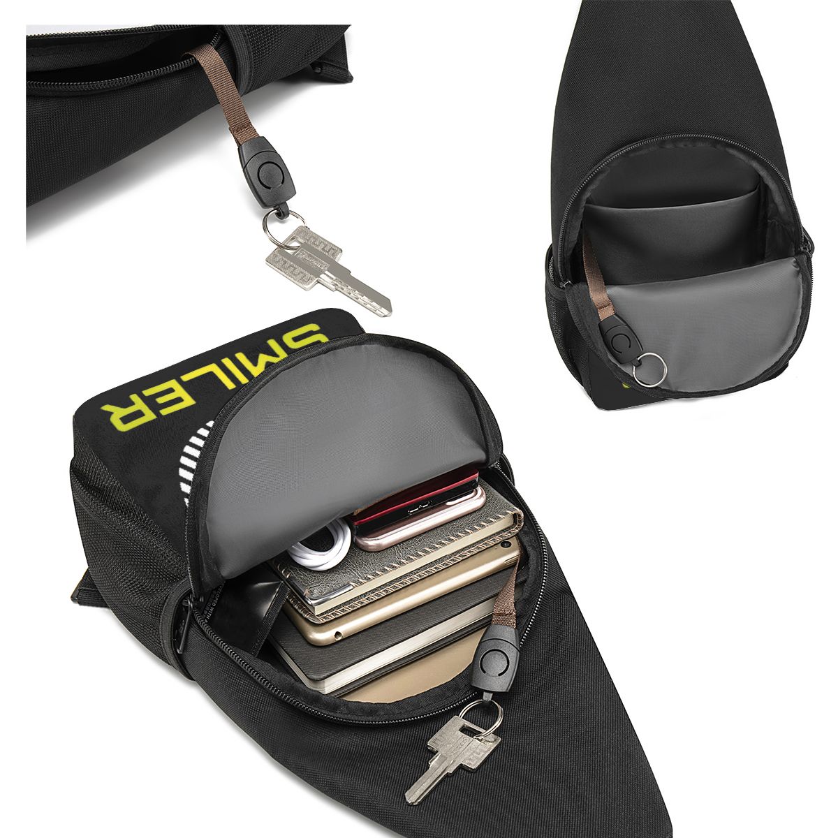 The Smiler Alton Towers Merch  - Sling Backpack Shoulder recension och pris