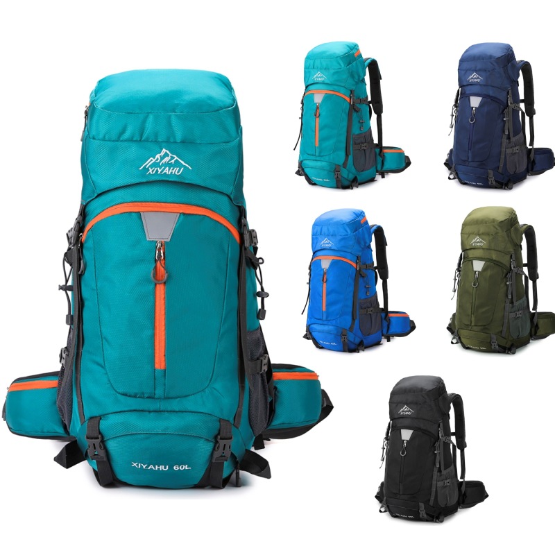 60L Camping Backpack Travel Ba - Rain Cover Backpack recension och pris